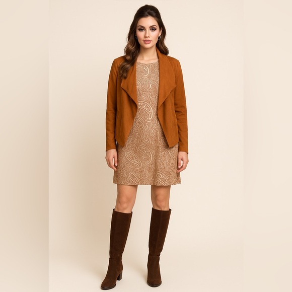 Tommy Hilfiger Dresses & Skirts - Tommy Hilfiger Shift Dress Brown Cream Paisley Print Fall Transitional - Size 16